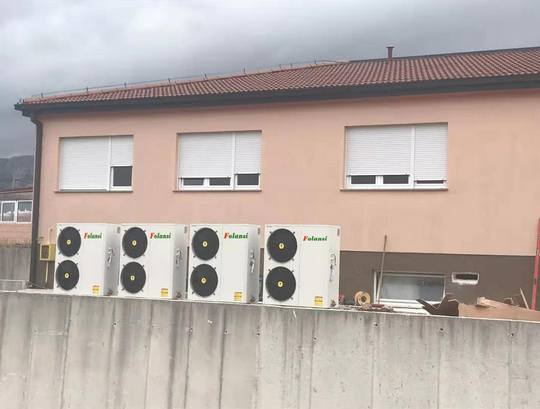 Install Folansi EVI split air to water heat pump chiller in Bosnia