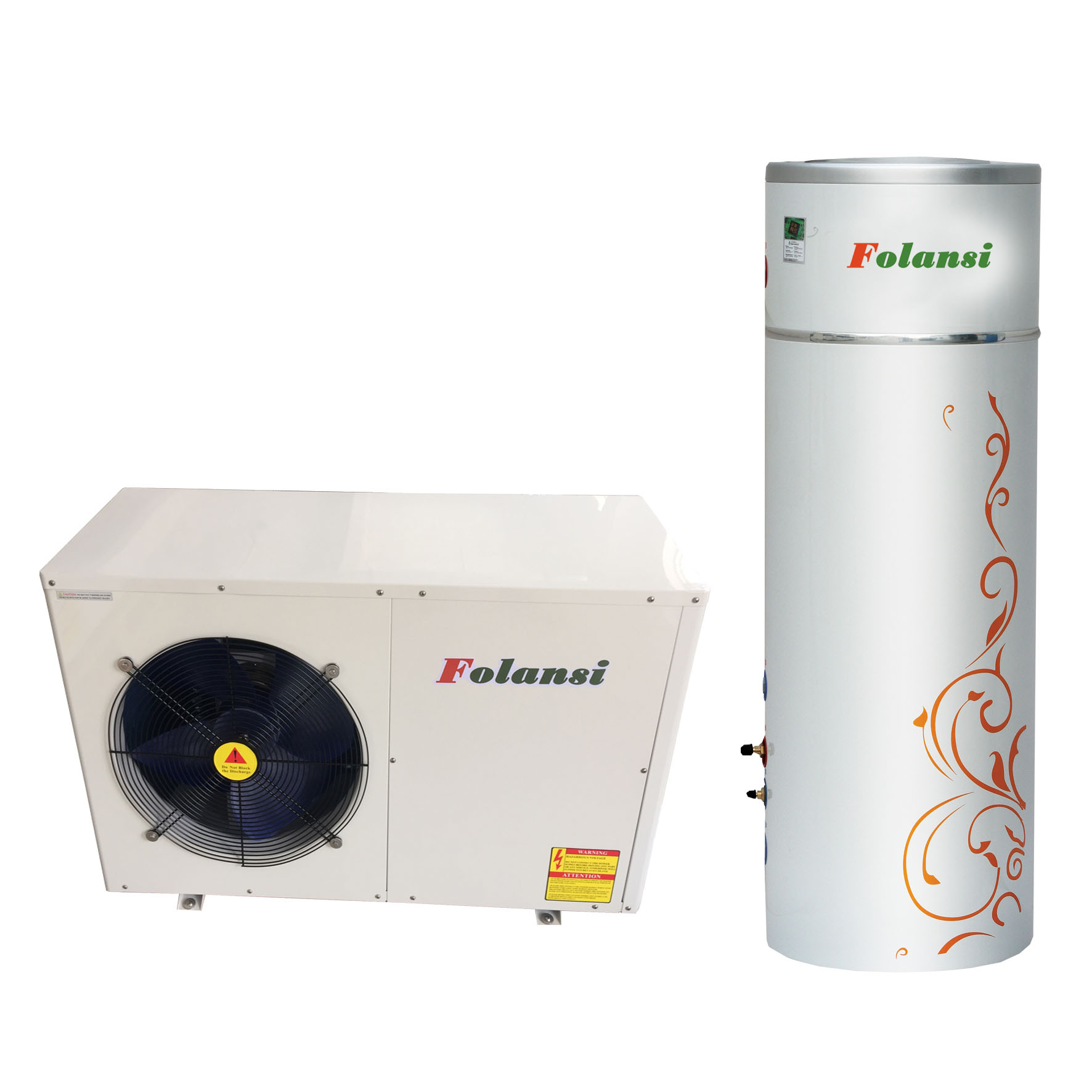 12kw Air to water heat pump water heaters(100~500L water tank)